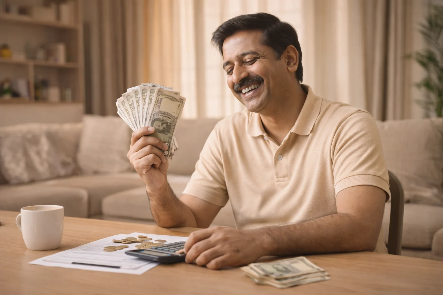 Indian family saving money on medicines